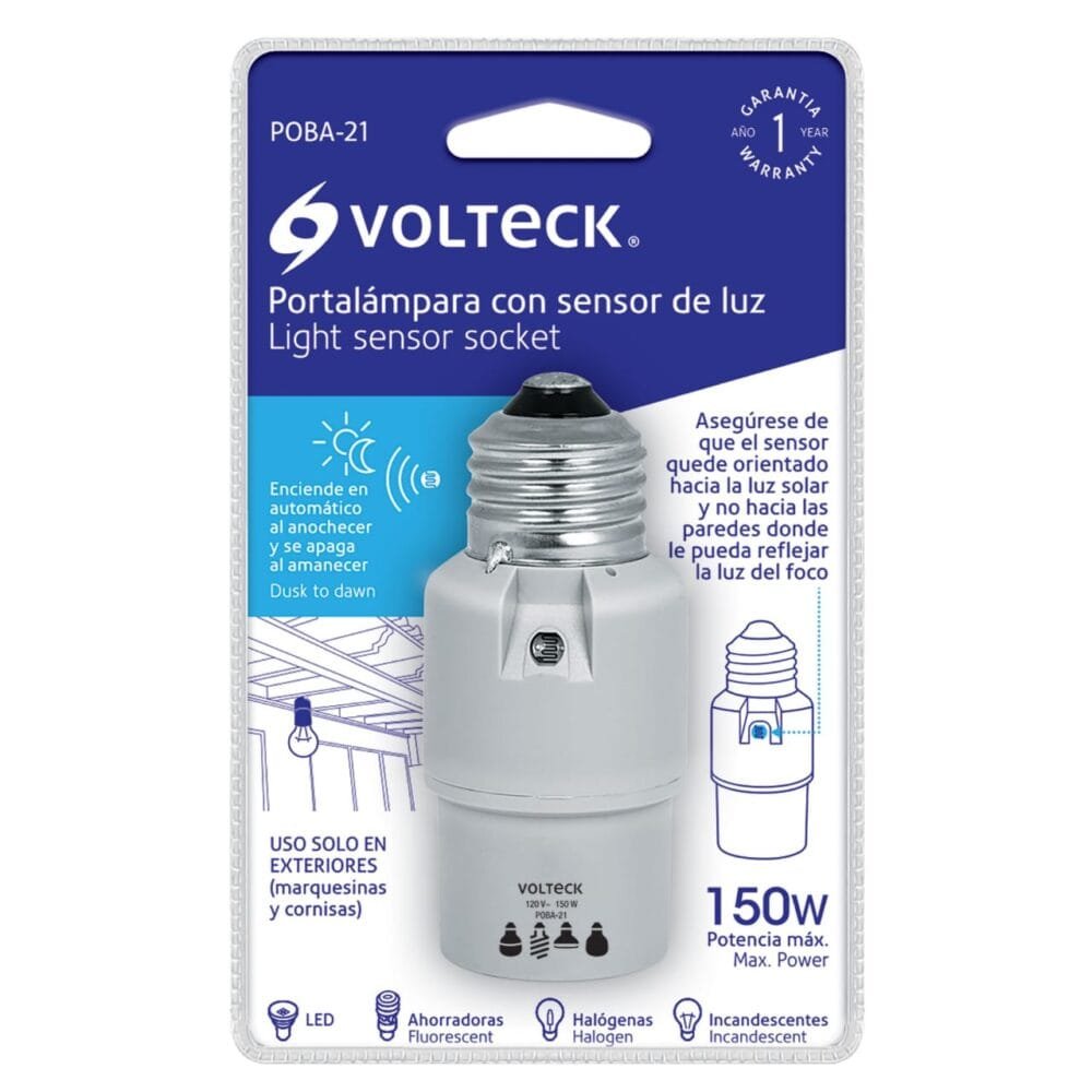 46534 PORTALAMPARA SOQUET CON FOTO CELDA SOCKET VOLTECK