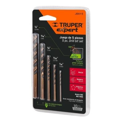 JUEGO DE 5 PIEZAS BROCAS PARA METAL