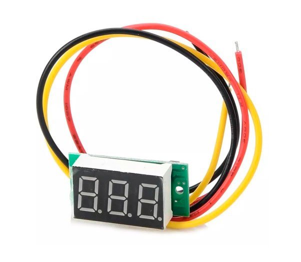 VOLTIMETRO DIGITAL CHICO 2.4-30VCD CORRIENTE DIRECTA