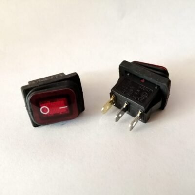 SW ROCKER ON-OFF 3 PIN LED 110V CON RECUBRIMIENTO RECTANGULAR