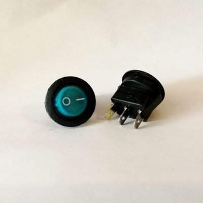 SWITCH ROCKER ON-OFF REDONDO CON LED 120V 3 PIN