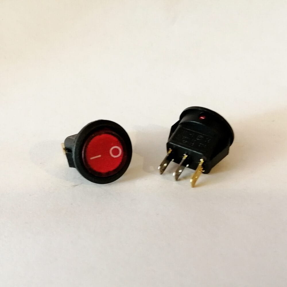 SW ROCKER ON-OFF 3 PIN CON LED 110V