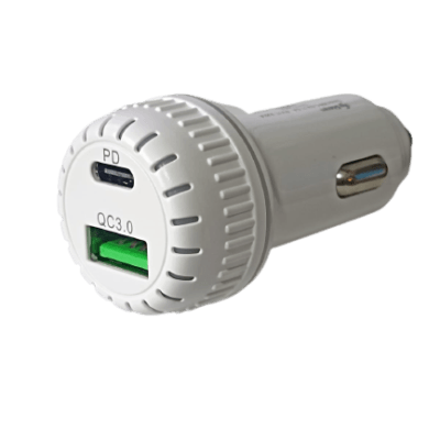 CARGADOR AUTOMOTRIZ USB/USB C STEREN 18W
