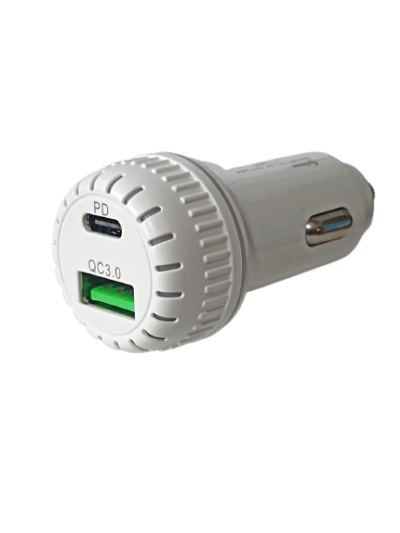 CARGADOR AUTOMOTRIZ USB/USB C STEREN 18W