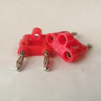 PLUG DOBLE TIPO BANANA ROJO
