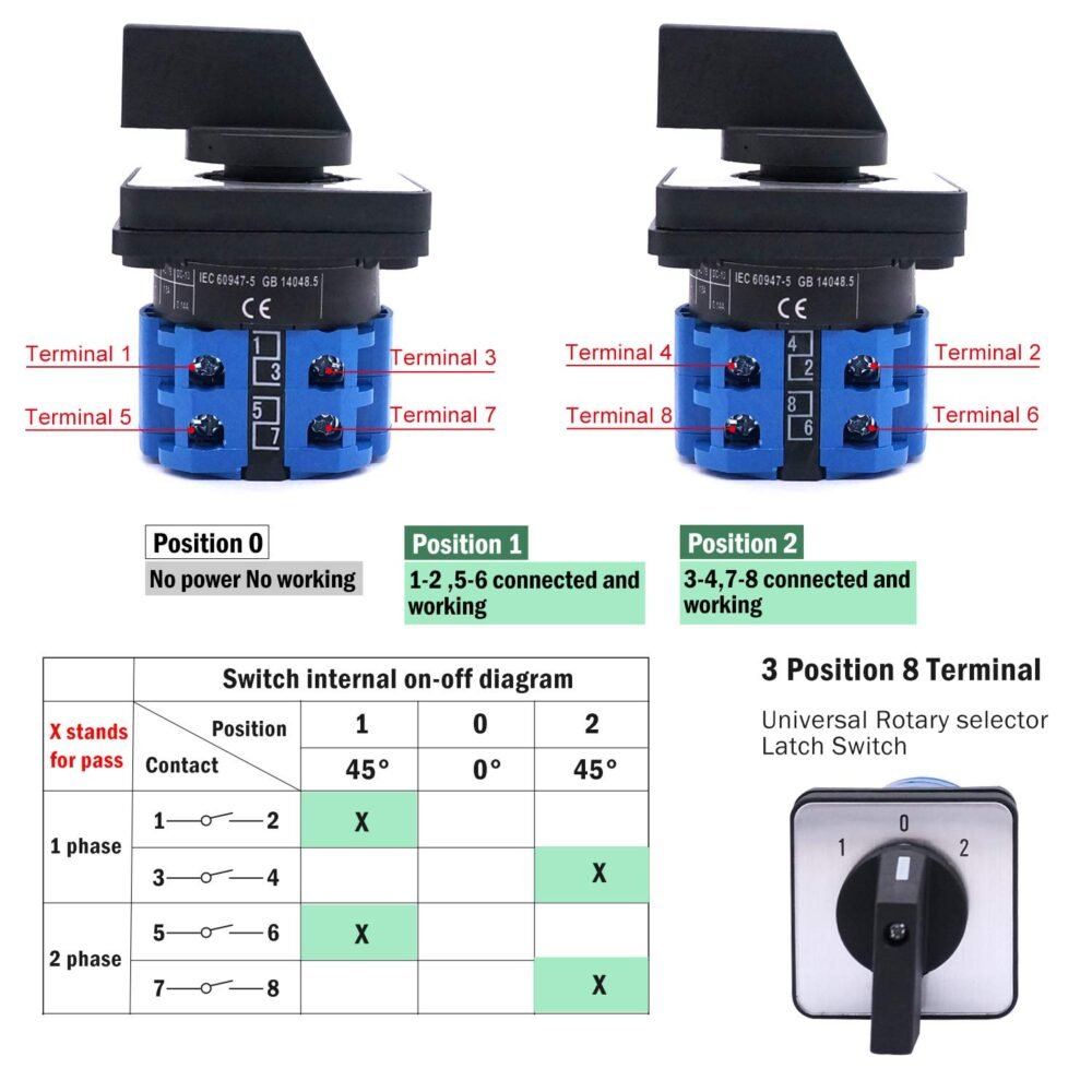 INTERRUPTOR SELECTOR 0N-OFF-ON TIPO TIMBRE - Image 2