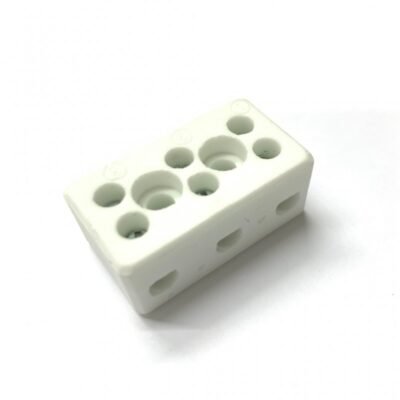 CLEMA BLANCA, REGLETA, TABLILLA DE CONEXION, MORSETO, JULCA CERAMICA 2 FILAS 6 TORNILLOS
