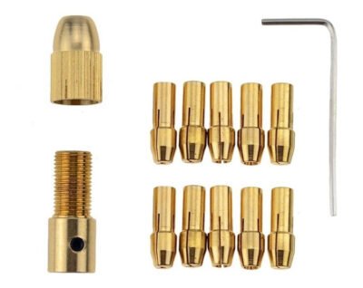 BOQUILLAS DE REPUESTO PARA HERRAMIENTA ROTATIVA TALADRO BROQUERO 3.17MM