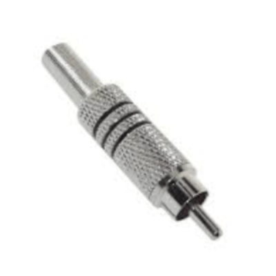 PLUG RCA CON RESORTE LINEA NEGRA