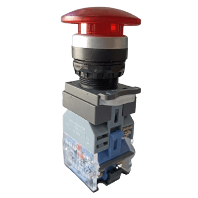 BOTON PUSH ROJO BOTON INDUSTRIAL LED 220V