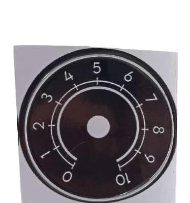 ETIQUETA PARA POTENCIOMETRO 0-10 (1 PIEZA)