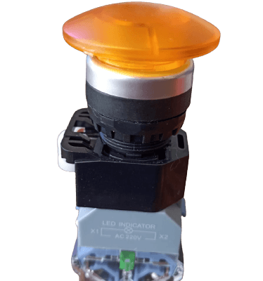 BOTON PUSH AMARILLO BOTON INDUSTRIAL LED 220V