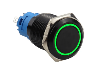 BOTON PUSH VERDE 16MM LED 220V