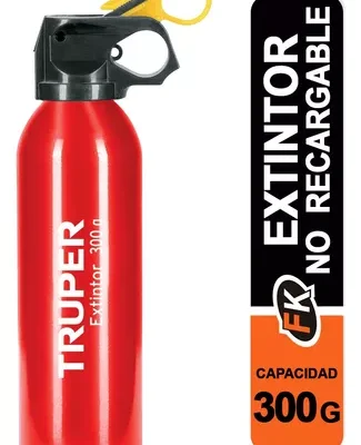 EXTINTOR PORTATIL DESECHABLE 300G POLVO TIPO ABC TRUPER
