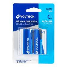 PILA ALCALINA TAMAÑO C VOLTECK TRUPER PAQ. 2 PZAS