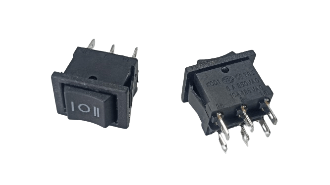 SW ROCKER ON-OFF-ON 6 PIN
