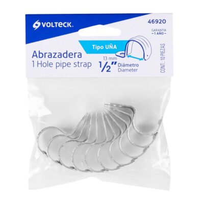 BOLSA DE 10 PZAS DE ABRAZADERA TIPO UÑA 1/2"