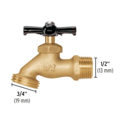 LLAVE PARA MANGUERA, DE LATON 1/2"