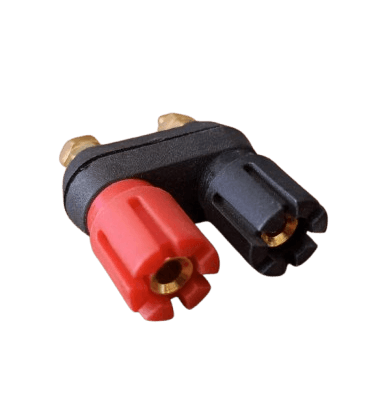 JACK DOBLE BANANA CON CONECTORES DORADOS