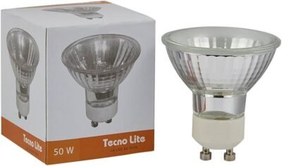 LAMPARA HALOGENA REFLECTOR GU10 38°APERTURA 2000HRS COLOR ROJO 50W