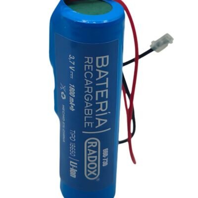 PILA RECARGABLE LI-ION TIPO 18650 1800mA 3.7V CON CONECTOR UNIVERSAL