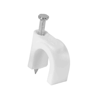GRAPA PARA CABLE 8MM BLANCA