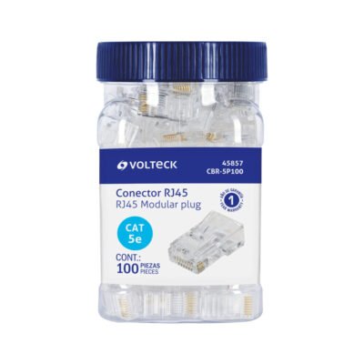 PLUG RJ45 CAT5 , BOTE DE 100 PZAS