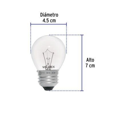 FOCO INCANDESCENTE 40W PARA HORNO/REFRIGERADOR, TRANSPARENTE