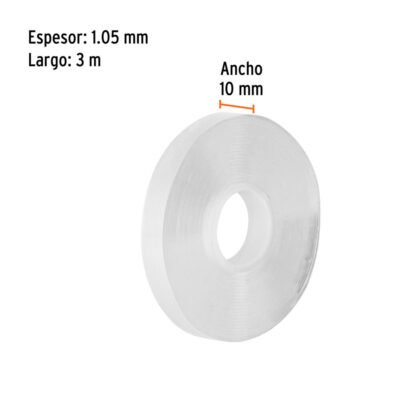NANO CINTA DOBLE CARA TRANSPARENTE REUTILIZABLE 3MTSX1CM