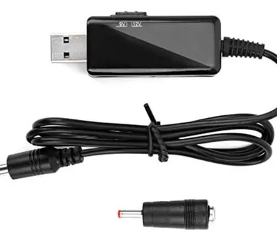 CONVERTIDOR DE VOLTAJE USB-2.5MM-1.35MM ENTRADA 5V SALIDA 9V2A/ 12V1.5A